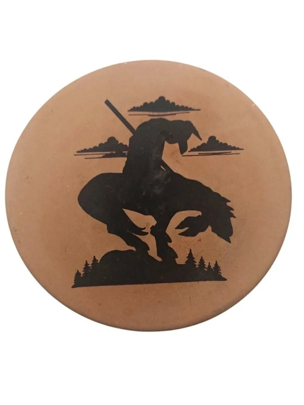 End Of The Trail Terracotta Coasters Set of 4 Native American Western Art
